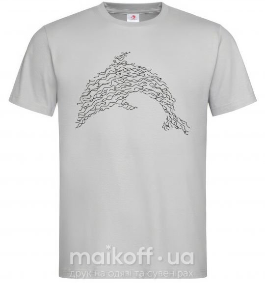 Мужская футболка Dolphin curly Серый фото
