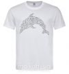 Мужская футболка Dolphin curly Белый фото
