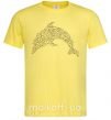 Мужская футболка Dolphin curly Лимонный фото