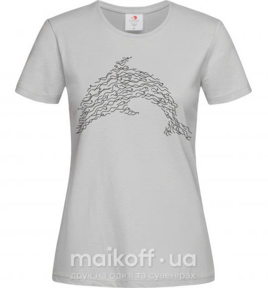 Женская футболка Dolphin curly Серый фото
