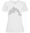 Женская футболка Dolphin curly Белый фото