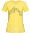 Женская футболка Dolphin curly Лимонный фото