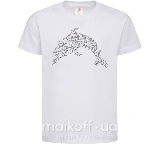 Детская футболка Dolphin curly Белый фото