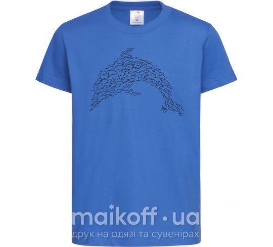 Дитяча футболка Dolphin curly Яскраво-синій фото