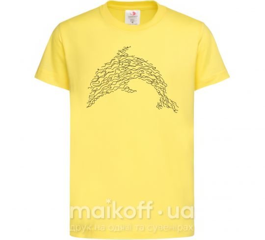 Дитяча футболка Dolphin curly Лимонний фото