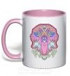 Чашка с цветной ручкой Pink dolphin Нежно розовый фото