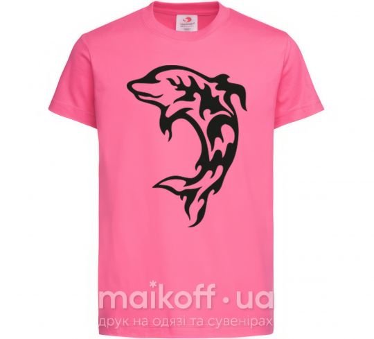 Детская футболка Black dolphin Ярко-розовый фото