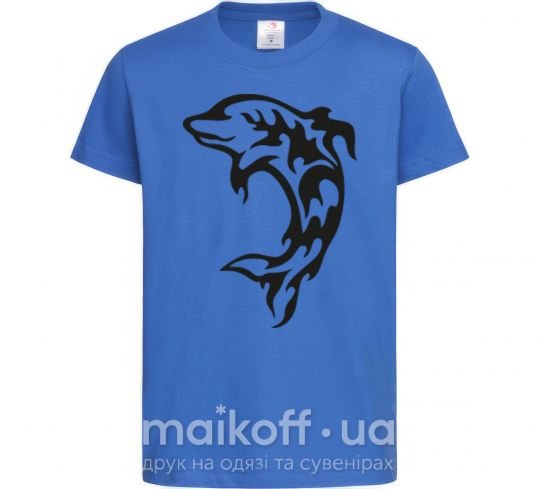 Детская футболка Black dolphin Ярко-синий фото
