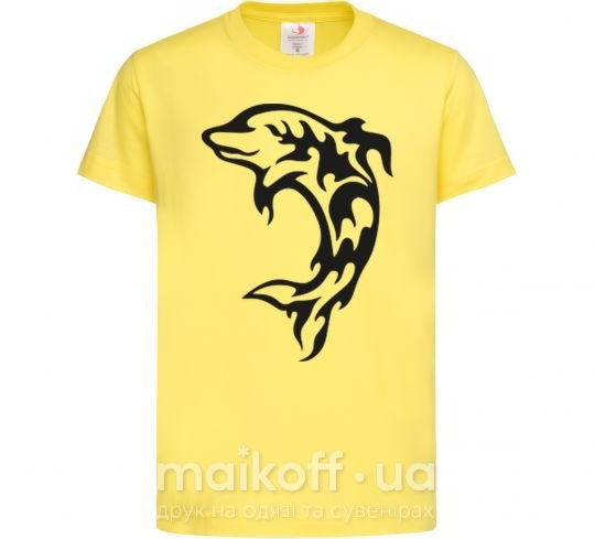 Детская футболка Black dolphin Лимонный фото