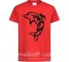 Детская футболка Black dolphin Красный фото