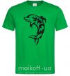 Мужская футболка Black dolphin Зеленый фото
