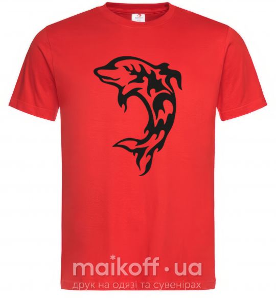 Мужская футболка Black dolphin Красный фото