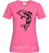 Жіноча футболка Black dolphin Яскраво-рожевий фото