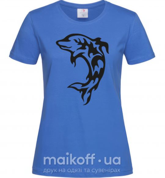Жіноча футболка Black dolphin Яскраво-синій фото