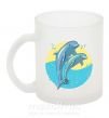 Чашка скляна Blue dolphins Фроузен фото