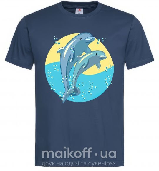 Чоловіча футболка Blue dolphins Темно-синій фото