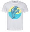 Мужская футболка Blue dolphins Белый фото
