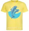 Чоловіча футболка Blue dolphins Лимонний фото