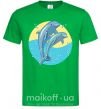 Мужская футболка Blue dolphins Зеленый фото