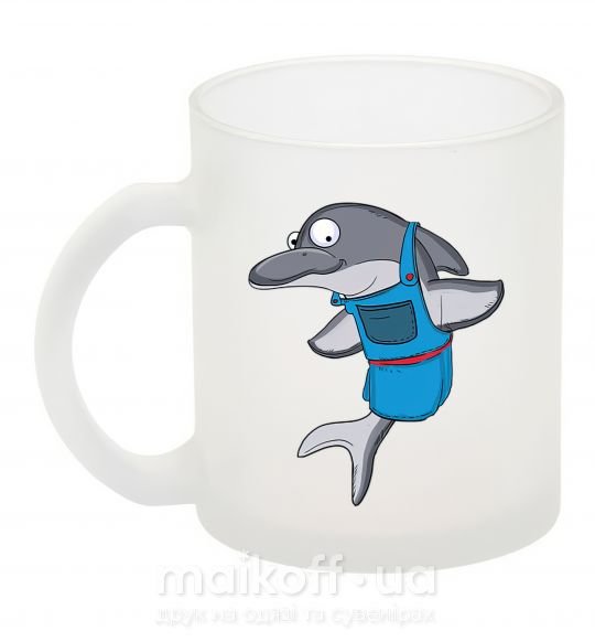 Чашка стеклянная Дельфин в фартуке Фроузен фото