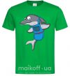 Мужская футболка Дельфин в фартуке Зеленый фото