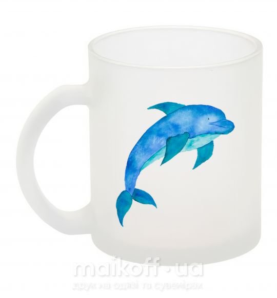 Чашка скляна Акварельный дельфин Фроузен фото