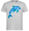 Чоловіча футболка Акварельний дельфін Сірий фото