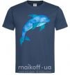 Чоловіча футболка Акварельный дельфин Темно-синій фото