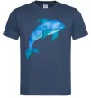Чоловіча футболка Акварельний дельфін Темно-синій фото