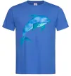 Чоловіча футболка Акварельний дельфін Яскраво-синій фото