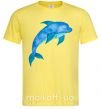 Мужская футболка Акварельный дельфин Лимонный фото