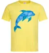 Чоловіча футболка Акварельний дельфін Лимонний фото