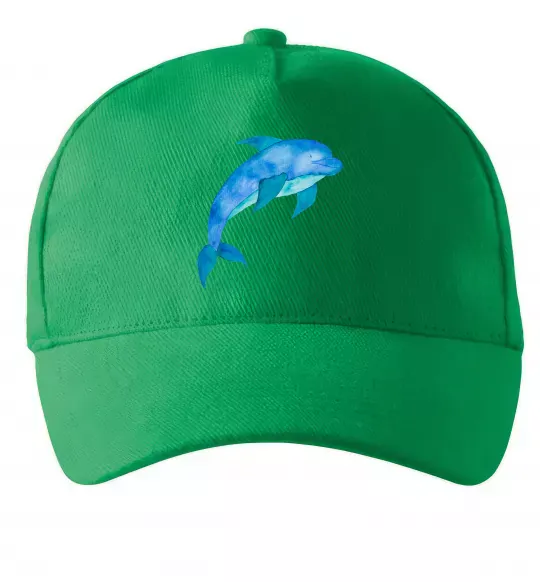 Кепка Акварельний дельфін Зеленый фото