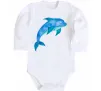 Детский боди Акварельний дельфін Белый фото