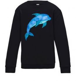 Детский Свитшот Акварельний дельфін