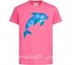 Дитяча футболка Акварельный дельфин Яскраво-рожевий фото