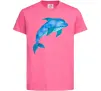 Детская футболка Акварельний дельфін Ярко-розовый фото