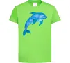 Детская футболка Акварельний дельфін Лаймовый фото