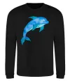 Свитшот Акварельний дельфін Черный Свитшот Акварельний дельфін Черный фото