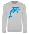 Свитшот Акварельний дельфін Серый меланж Свитшот Акварельний дельфін Серый меланж фото