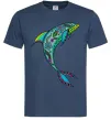 Чоловіча футболка Дельфін ілюстрація Темно-синій фото
