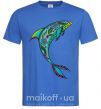 Мужская футболка Дельфин иллюстрация Ярко-синий фото
