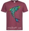 Мужская футболка Дельфин иллюстрация Бордовый фото