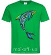 Чоловіча футболка Дельфин иллюстрация Зелений фото