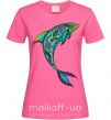 Жіноча футболка Дельфин иллюстрация Яскраво-рожевий фото