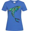 Женская футболка Дельфін ілюстрація Ярко-синий Женская футболка Дельфін ілюстрація Ярко-синий фото
