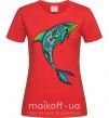 Жіноча футболка Дельфин иллюстрация Червоний фото