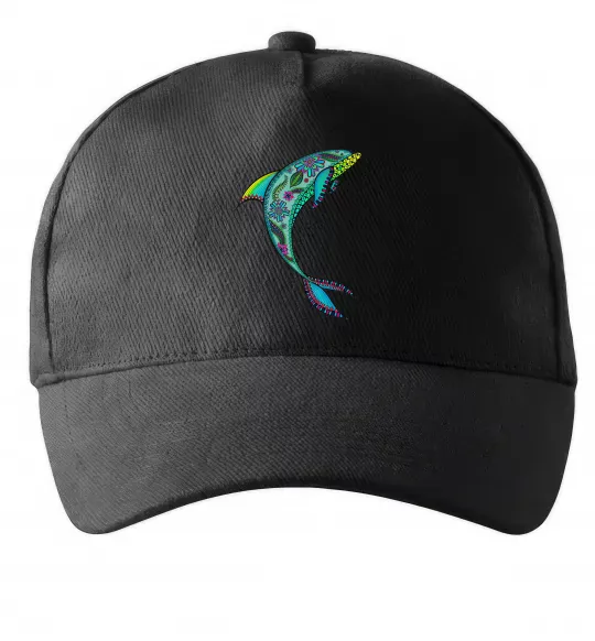 Кепка Дельфін ілюстрація Чорний фото