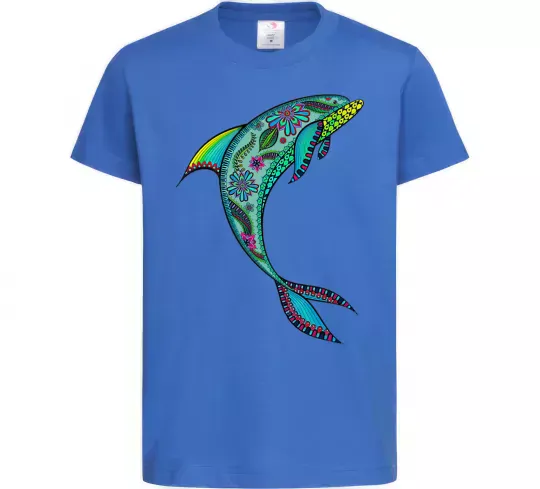 Детская футболка Дельфін ілюстрація Ярко-синий фото