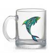 Чашка скляна Дельфин иллюстрация Прозорий фото